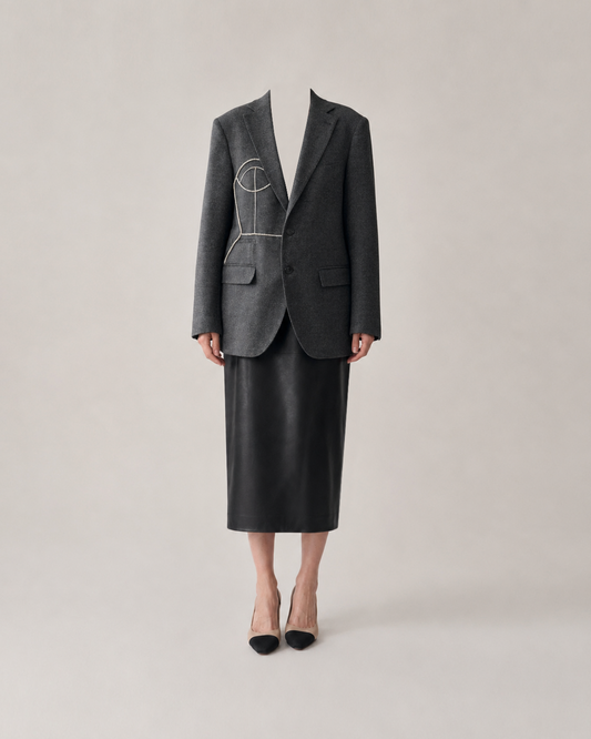 WOOL/SILK BLAZER (FITS S-M)