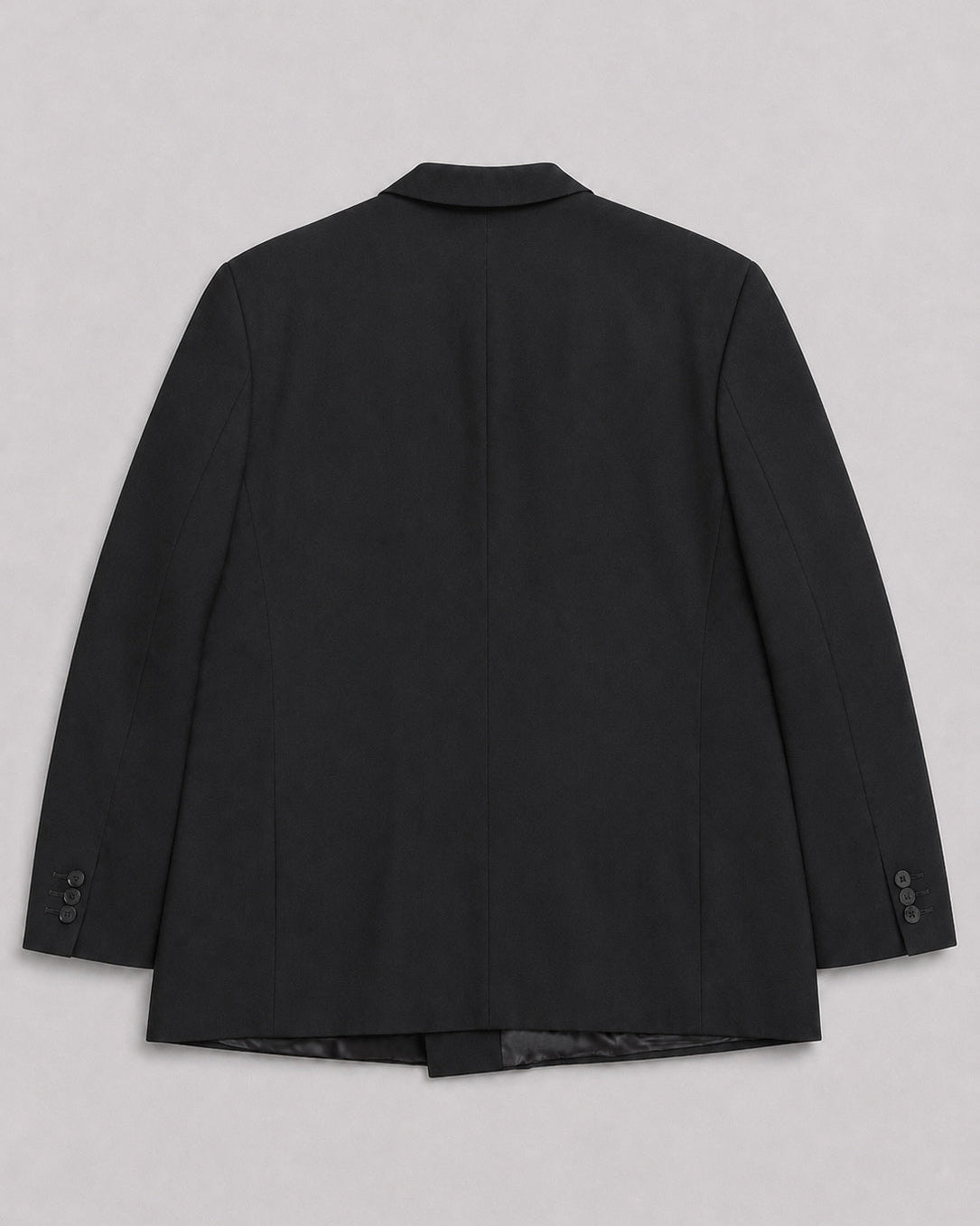 BLACK DOUBLE BREASTED WOOL BLAZER (FITS M-XXL)