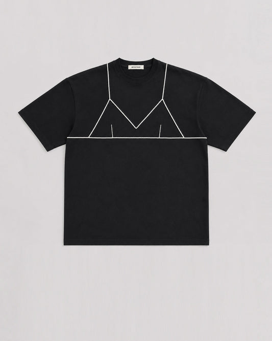 DEADSTOCK T-SHIRT WITH HAND-BEADED BRA (S-M)