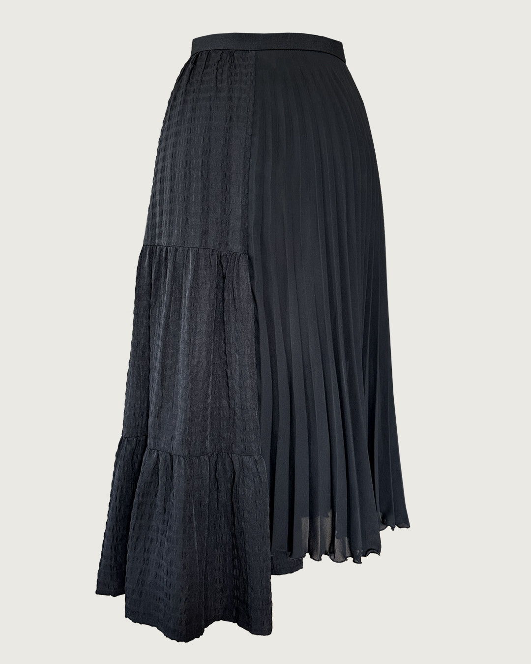 Upcycled asymmetrical two-way wear wrap skirt (size adjustable XS-M)