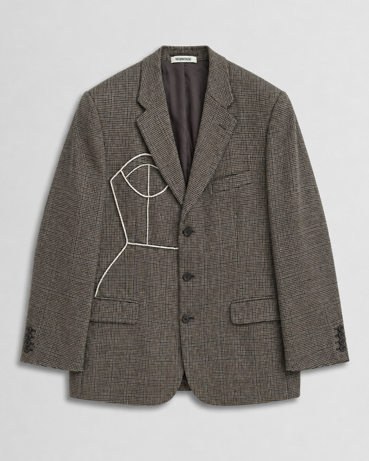 HOUNDSTOOTH PURE WOOL BLAZER (FITS M-XXL)