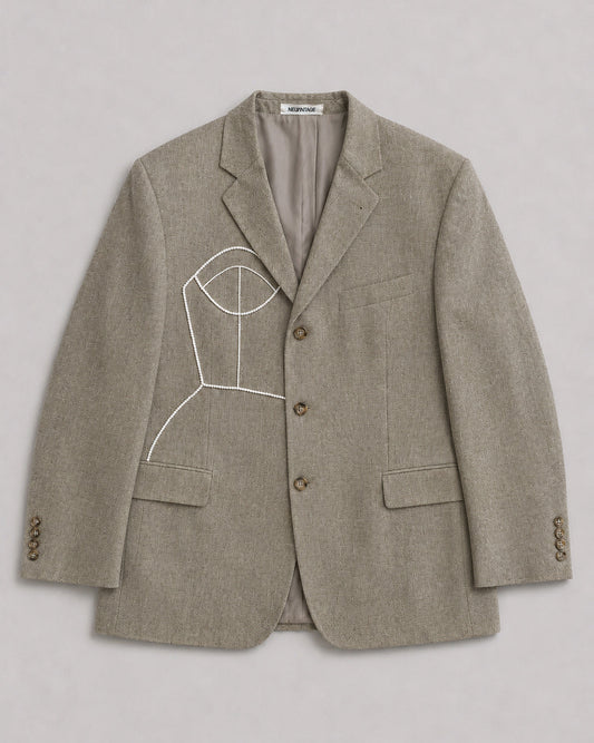 PURE CASHMERE HERRINGBONE BLAZER (FITS M-XXL)