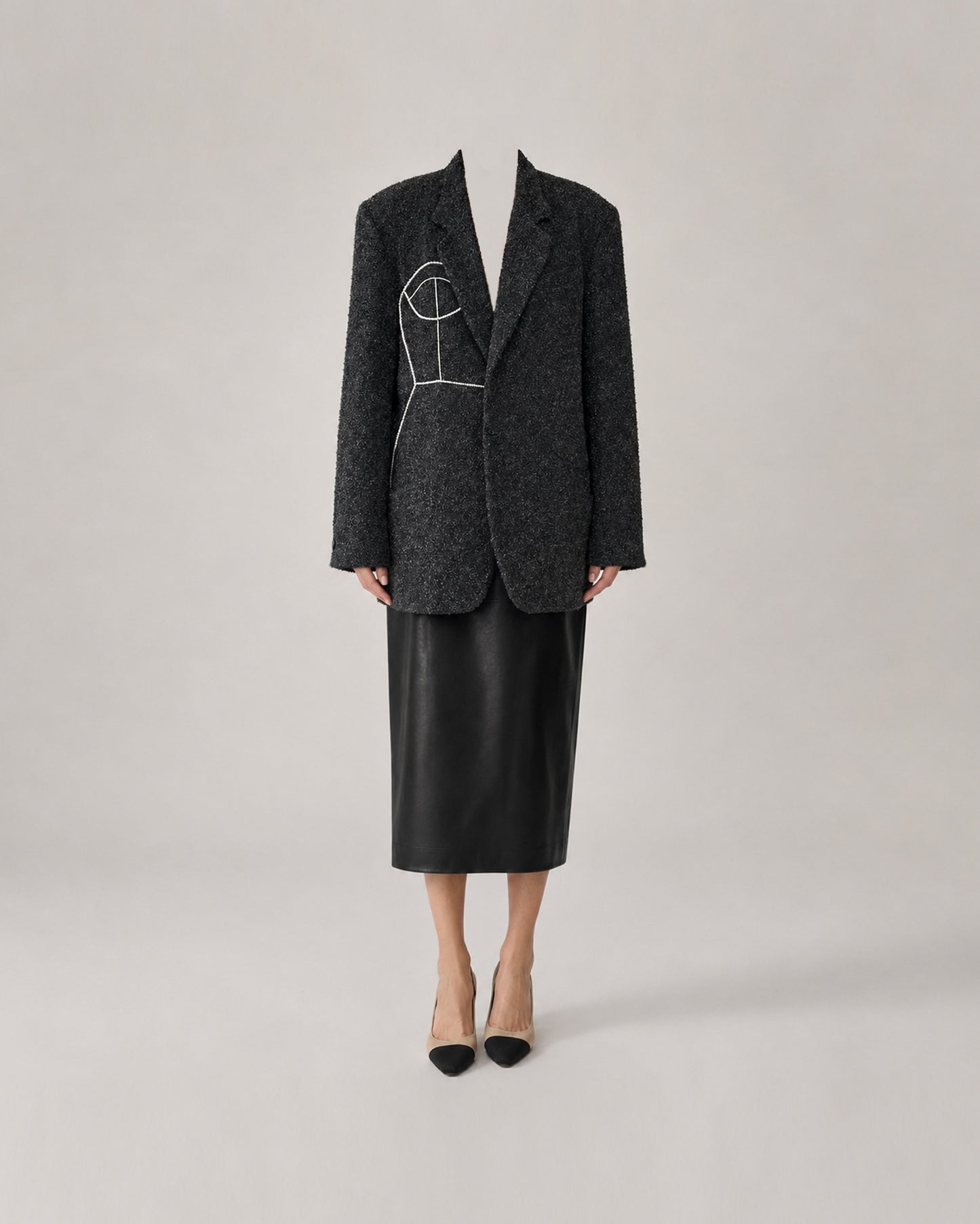 BOUCLÉ-LIKE BABY ALPACA BLAZER (FITS S-XL)