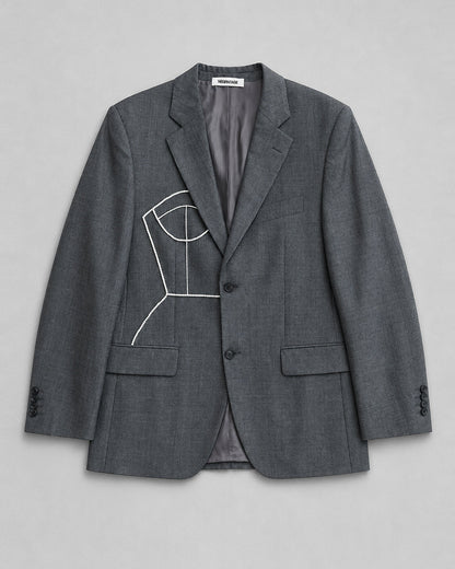 VINTAGE PURE MERINO WOOL BLAZER (FITS S-M)