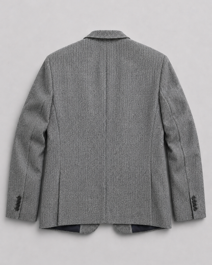 HERRINGBONE PURE WOOL BLAZER (FITS S-XL)