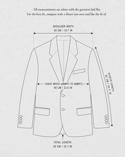 NAVY PURE WOOL BLAZER (FITS S-XL)