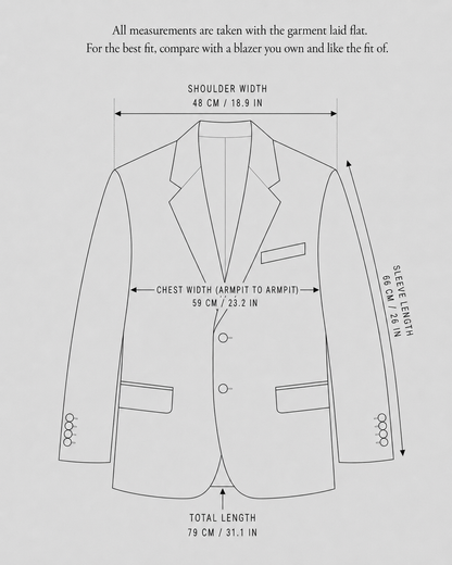 BLACK PURE WOOL BLAZER (FITS S-XL)