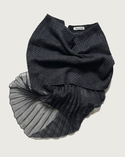 Deconstructed double layer midi skirt