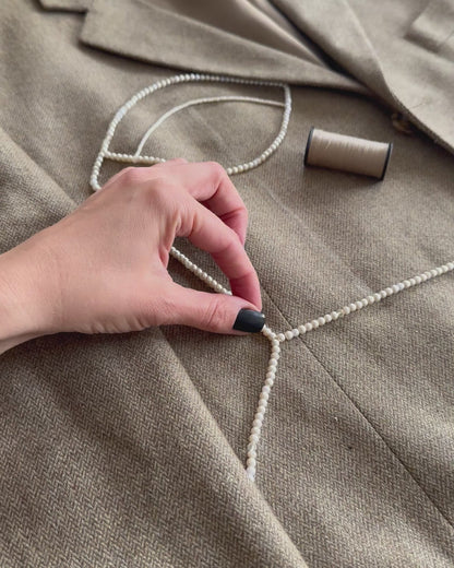 PURE CASHMERE HERRINGBONE BLAZER (FITS M-XXL)