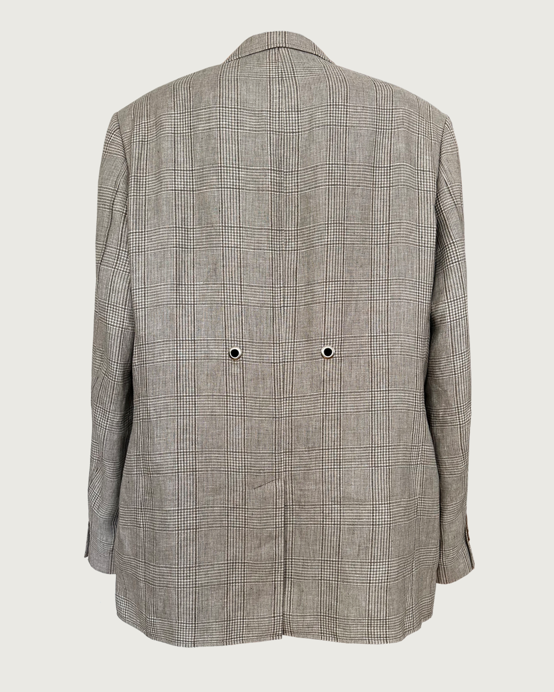 Upcycled two-way wear 100% linen blazer with metal hardware (Fits M-L)